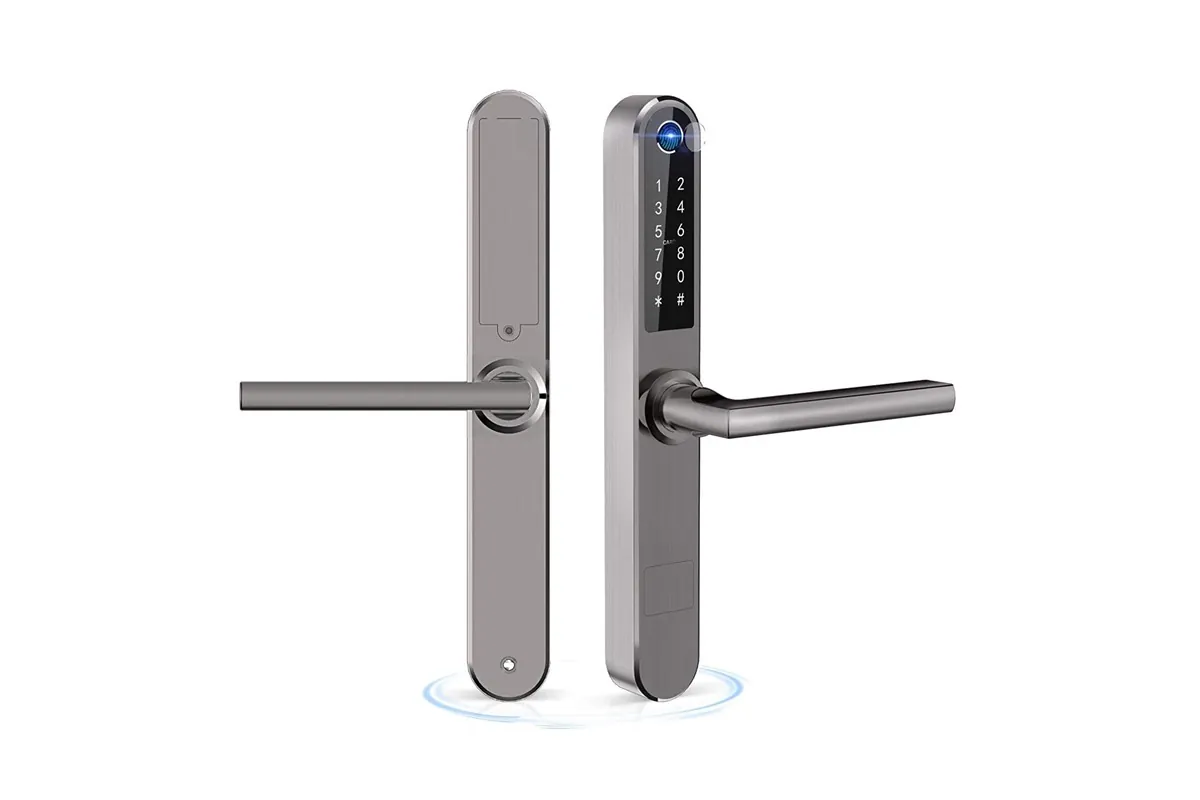 Locksy Silver - încuietoare smart cu amprentă și profil slim inox